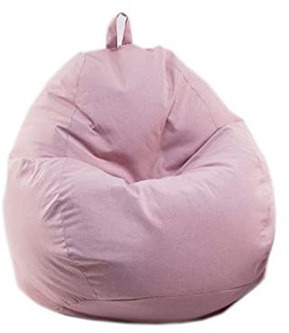 Highdi Sitzsack für Erwachsene Indoor Outdoor Sitzkissen Waschbarer Weicher Flauschiger Sofabettbezug Ohne Füllung Gartenkissen Bodenkissen für Wohnzimmer Gaming (Rosa,100x110cm)