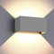 24W LED Wandleuchte Innen/Außen Modern Auf und ab Einstellbarer Lichtstrahl Wandlampe Wandleuchten aus Aluminium Dunkelgraues Außenwandleuchten LED IP65 Wasserdichte wandbeleuchtung Warmweiß 3000K