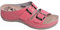 Ledi 404-27 Anatomic Sandales Sabots Mules Chaussons Chaussures en Cuir, Femme, Saumon, EU 37