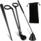 QeeHeng Kerze Snuffer, Kerze Wick Trimmer, Wick Dipper, 3 in 1 Kerze Wick Trimmer Set Kerze Werkzeug Zubehör, Elegantes Geschenk für Kerzenliebhaber (schwarz)