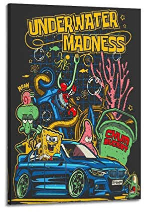 KYNA Vintage-Sportwagen-Poster für BMW F30 3er-Serie, blau, 335i-Poster, dekoratives Gemälde, Leinwand, Wandposter und Kunstbild, modernes Familien-Schlafzimmer, Dekor-Poster, 20 x 30 cm