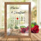 Cadre Calendrier À Personnaliser avec Le Prénom Et Date, Cadre Photo Personnalisable avec Votre Texte, Mariage Wedding Décoration, Etiquette Mariage Personnalisation De Mariage en Verre Acrylique