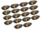 KHAMEO 18Pcs Armoire Kommode Vintage Türknöpfe Messingknopf Retro Kleiderschrank Türgriff/Grüne Bronze/8 * 3,5 cm