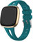 Strap-it Silikonen Armband (L) - kompatibel mit - Fitbit Versa 4 - Armband - Grün/Blau - für Fitbit Sense - Fitbit Versa 3 - Fitbit Sense 2