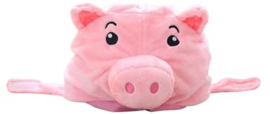 Schwein Hut Tiermütze Lustiger Plüsch Hut Cartoon Halloween Hut Kostümzubehör Tier Wackelohr Mütze Lustige Tiermütze Warm für Kinder Erwachsene Dress Up Halloween Party Kostüm Zubehör