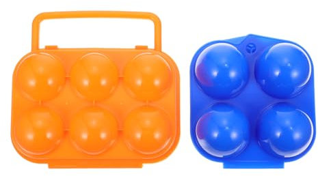2 StüCk Outdoor Camping Eier Aufbewahrungsbox, Tragbare Eierkiste FüR Ostereier, 4er + 6er Set, ZufäLlige Farbe, Eierhalter FüR KüHlschrank, Picknick, Reisen, Grillen