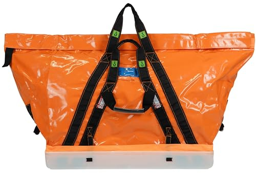 Alfa Logistik EMG 4321 Werkzeugtasche Groß 400 kg Tragfähigkeit - Werkzeugtasche Leer für Arbeiten in der Höhe - Werkzeugtasche 77cm Länge Orange
