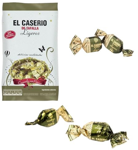 iChuches- Caramelos El Caserío Caramelos Tradicionales De Piñones, Dulce De Leche, Crema De CaFe, Sin Gluten (Caramelo Ligero Con piñones)