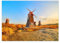 Wandaufkleber, Dekoration, Fotoaufkleber, 21,00 x 14,80 cm, Windmühlen-Landschaften aus Holz, Nr. H10024M_NS1A5