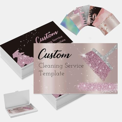 Nettoyage de cartes de visite personnalisées avec logo photo, carte de visite personnalisable, 1000, 500, 200, 100 cartes imperméables imprimables double face pour petites entreprises
