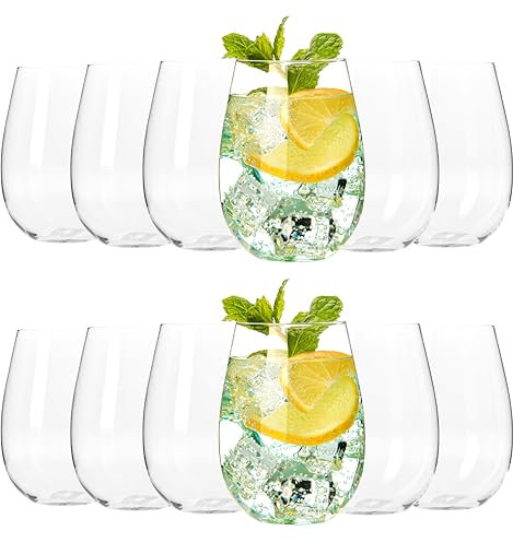 KIAPPO Weingläser Set 500 ml - 12 Große Trinkgläser für Wein, Wasser, Saft und Sekt - Vielseitige Dessertgläser - Weißweingläser - Wassergläser - Sektgläser