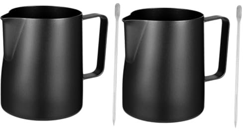 Alipis 4 Stück becher aus edelstahl Espressokanne Tasse Messung Kaffeekrug Milch kaffeepadmaschine kaffee schaum tasse zum Aufschäumen von Kaffee Haushalt funkelnde Tasse Dampfkessel