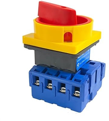 Interruptor aislador de bloqueo con panel de candado 40A 4 fases 2 posiciones interruptor giratorio de conmutación YMD11-40A/4P