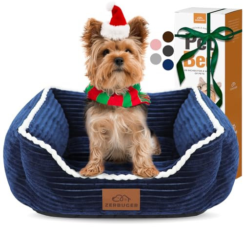 Katzen-Hundebett für Haustiere, rechteckiges Haustierbett, Geschenk für Welpen und Kätzchen, maschinenwaschbar, beruhigend, flauschig, Haustier-Couch-Sofa für drinnen und draußen, tragbares, weiches