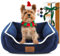 Katzen-Hundebett für Haustiere, rechteckiges Haustierbett, Geschenk für Welpen und Kätzchen, maschinenwaschbar, beruhigend, flauschig, Haustier-Couch-Sofa für drinnen und draußen, tragbares, weiches