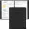 JAYSOO® Tagesplaner,undatierter Terminplaner mit 24 Stunden Zeitplan, To do list usw., 132 Seiten/66 Blatt 155x215mm Soft Cover Coil Tagesplanung für Arbeit, Lernen und Familienplan - Schwarz