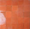 0,2m² marokkanische Zellige Fliesen - fugenlose Wandfliesen (orange)