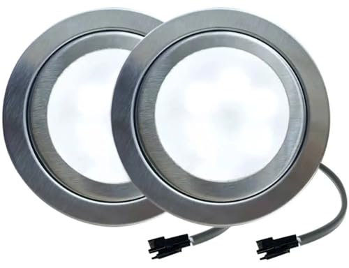 RUEHALF Lámpara de luz for campana extractora sin conductos de LED 12 V CC, 2 piezas, equivalente a 1,5 W, balastro electrónico compatible con vidrio esmerilado halógeno de 20 W(3000K,SM CONNECTOR_12V