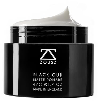 ZOUSZ Black Oud Matte Pomade für Herren – Premium Haarwachs – Mattes Haarstyling Clay – Männer Geschenkidee – 47g