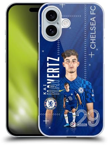Head Case Designs Offiziell Zugelassen Chelsea Football Club Kai Havertz 2021/22 Erstes Team Harte Rueckseiten Handyhülle Hülle Huelle kompatibel mit Apple Apple iPhone 16
