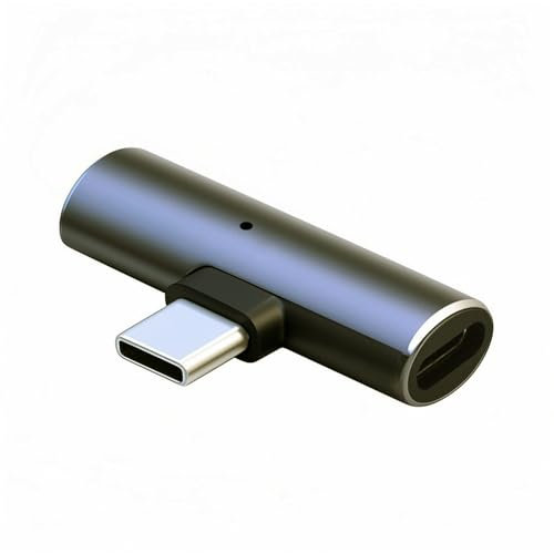 Adaptador de USB-C tipo C a 100 W PD Power y DAC de audio de 3,5 mm AUX Music de 16 bits y 48 kHz para computadora portátil, tableta y teléfono