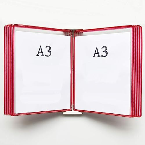 EliteBloom Wand-Organizer, Katalog-Displayregal, A3-Poster, Wandmontage, durchsichtiger Seitenanzeige-Ständer, 45 x 33 x 10 cm, A