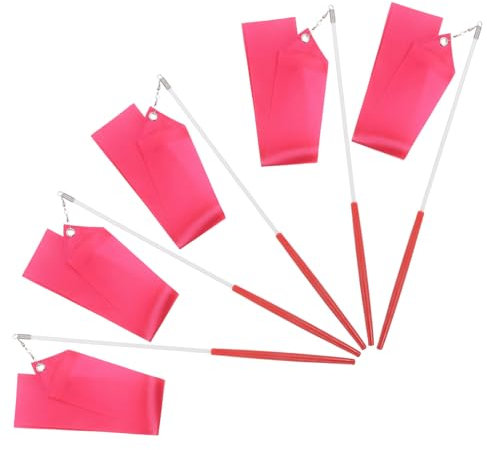 ifundom 5stücke Tanzband Mit Stäben Farbige Bänder Für Schüler Tanzbänder Und Vorführungsband Tanzschlangen Und Übungswirbelstäbe Für Rhythmischen Tanz