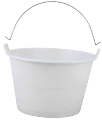 Milageto Zement Eimer Hochleistungsschwer Der tragbare Griff Nylon für Betonwassersandanpflanzung, Weiß, 18cmx28cm