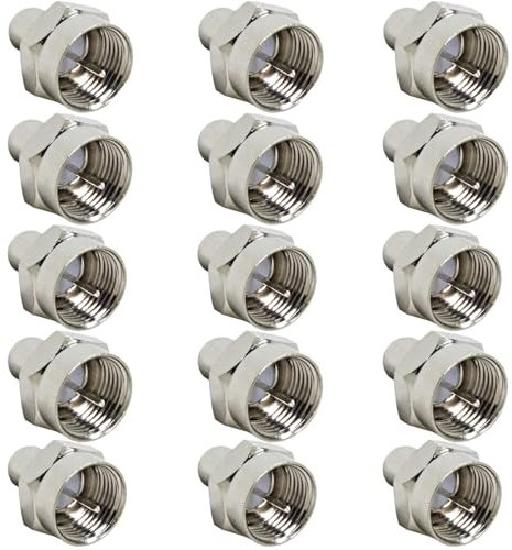 Greluma 15 Stk 75 Ohm F Typ Stecker, Abschlusskappe, Widerstandsenden, Schutzhülle, wasserdicht, staubdicht, Kappen, Koaxial Koaxialstecker für FM TV Satellitenantenne