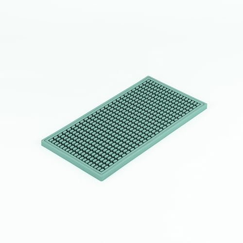 NEOUZA Tapis de bar en silicone pour comptoir, résistant à la chaleur et aux déversements, dessous de verre moderne de style minimaliste pour bar à domicile, bar et café (15 × 30 cm, moyen/vert)