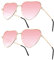 NACHLYNN 2 Stück Rosa Herz Sonnenbrille Hippie Brille Damen UV385 Lustige Sonnenbrille Für Männer und Frauen
