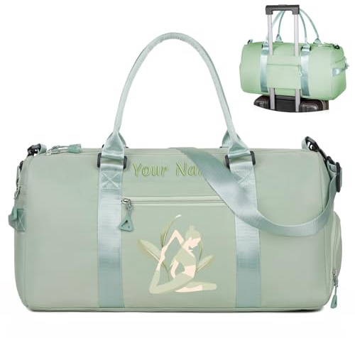 Personalisierte bestickte Sporttasche | Personalisierte Sporttasche mit Text,Reisegepäck mit persönlichem Namen,Multifunktionale Tasche für Yoga/Tanz/Sport