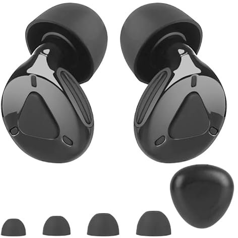 Queltrix Ohrstöpsel für Konzerte & Festivals – 35dB HI-FI Gehörschutz mit 6-Schichten-Filter für Musiker, DJs & Clubgänger – Noise Cancelling Earplugs für Live-Events & Nachtleben (Schwarz)