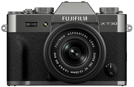 Fujifilm X-T30 III systemkamera + XC 13–33 mm F3.5–6.3 OIS objektiv, grå – Kompakt, 26MP, 6,2K Video