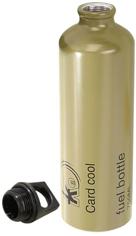 Genérico Botella de combustible para camping - Recipiente de gas de aleación de aluminio, almacenamiento de portátil | Diseño de contenedor de metal de 750 ml, estructura compacta de tanque de l