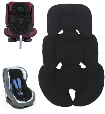 Calenxy Universelle Babyschale Sitzauflage & Kopfstütze, Säuglings Autositz Einsatz Wendbare Matte Sitzverkleinerer für Autositz, Kinderwagen & Hochstuhl - Atmungsaktive Einlage für Neugeborene