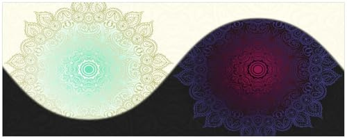 Wallario Küchenrückwand selbstklebend 115 x 50 cm, Motiv: Mandalas - Yin Yang | Spritzschutz abwischbar & pflegeleicht