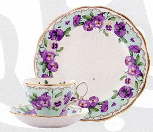 Royal Albert Tazza da The con PIATTINO + Piatto 21 CM Pansy