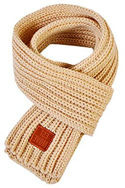 Boomly PAADIYA Baby Kinder Strickschal Wollschal Niedlich Winter warm Schals Halstücher Nackenwärmer Für Jungen Mädchen (Beige)