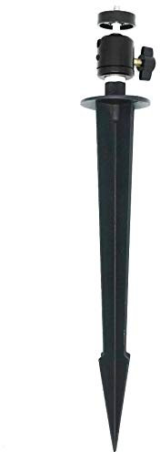 Lightweight Camera Ground Stake Spike Tripod Mount w/ 1/4'' - 20 Ball Head for Gopro, Trail Cameras and Smartphones, Aluminum