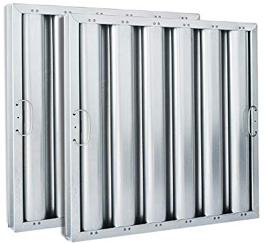 Kleen-Gard Aluminum Commercial Kitchen Hood Filter, Range Hood Baffle Grease Filter for Restaurant Kitchen Exhaust Hoods, 20x20x2 | Actual Size: 19.5 x 19.5 x 1.88 inches | (Pack of 2)