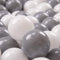 KiddyMoon 100 ∅ 7Cm Kinder Bälle Spielbälle Für Bällebad Baby Plastikbälle Made In EU, Weiß/Grau