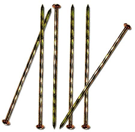 MAOMBO 140 Pcs 6-Inch Landscape Stakes, Spiral Metal Galvanized Landscape Spikes, Garden Nails for Artificial Turf, Paver Edging, Weed Barrier, Carpentry and More