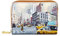 YNOT Damen Geldbörse New York Print mit Kartenhalter, Münzfach und Geldscheinfach Yes-362S0 BIOSABORSE, Leder, 14×2.5×10 cm, Amerikanisch