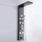 Huin Panneau de douche Systèmes de douche en acier inoxydable avec écran LCD Panneau de douche noir avec thermostat et 6 modes d'eau