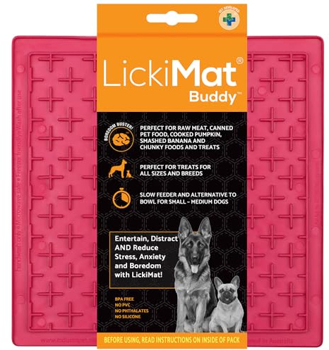 LICKIMAT Buddy - in 2 Größe und div. Farben, Farbe:pink, Größe:small - 20 x 20cm
