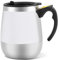 Tyenaza Taza que se agita del uno mismo Taza de mezcla magnética eléctrica del acero inoxidable para el chocolate caliente del té del café(blanco)