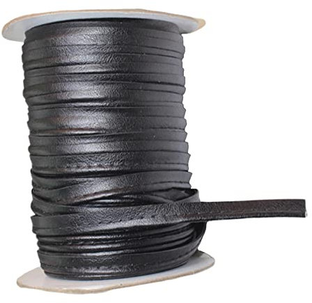 F Fityle Kunstleder Single Fold Schrägband 50 Yards Continuous Bulk Spool zum schneidern, Quilten, Binden, Dekorieren, Basteln von Kleidung, Schwarz