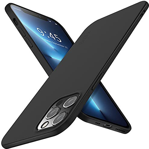 X-level Cover per iPhone 13 Pro, Custodia Protezione in Morbida Silicone TPU Ultra Sottile e Anti-Graffio Cover Ultra Slim per iPhone 13 Pro Anti Scivolo (6.1 Pollici) - Nero