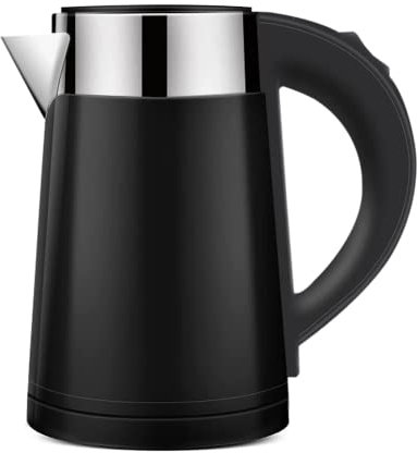 Opaeroo Kettle stainless steel, mini travel kettle for 0.8 L, electric kettle, double wall design, overheat protection, quick boil function, quiet